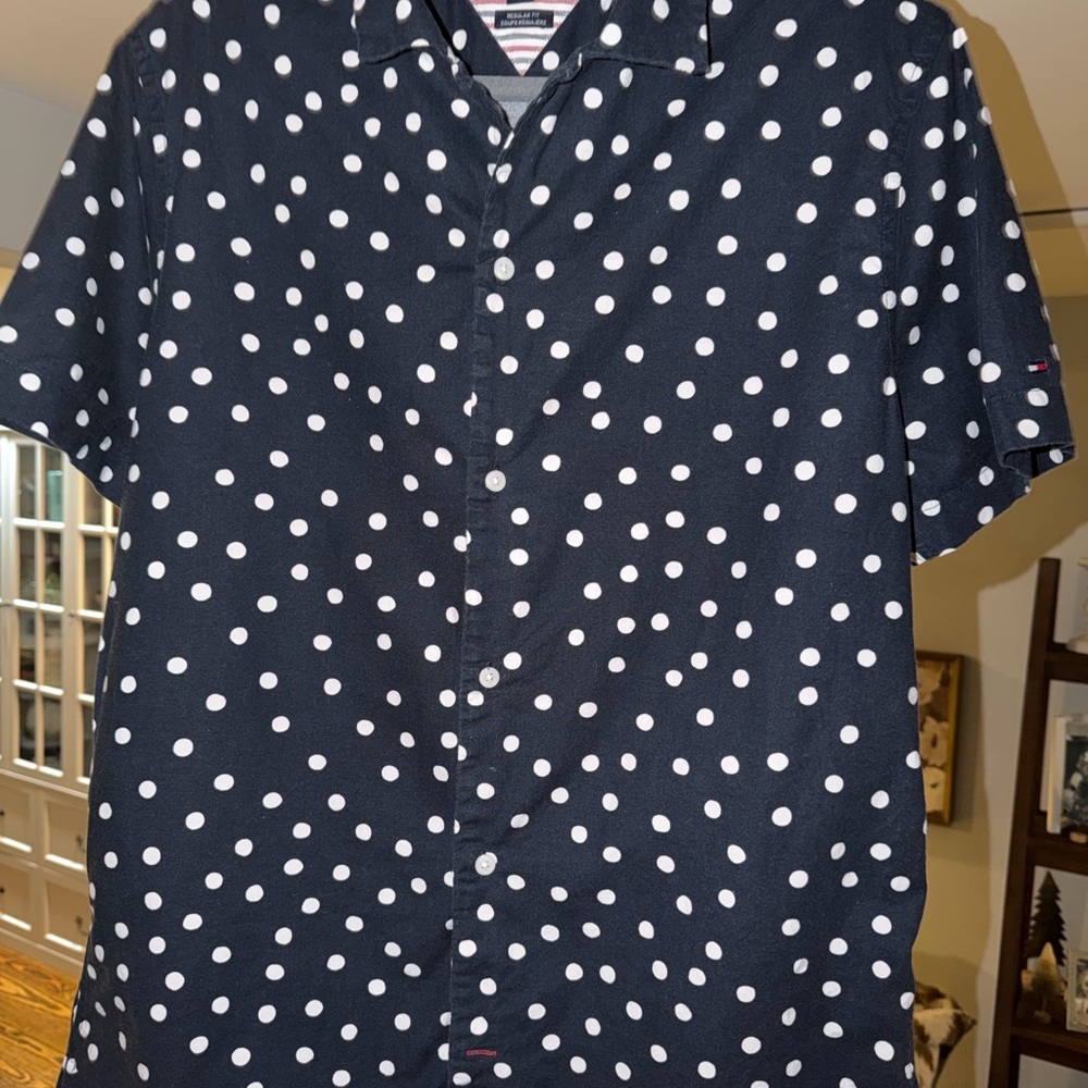 Tommy Hilfiger Dark Blue Polka Dot Shirt